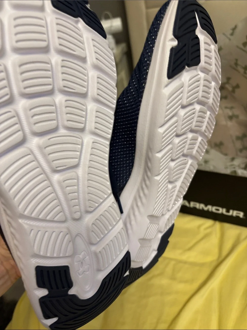 Under Armour Navy and White Men's Running Sneakers